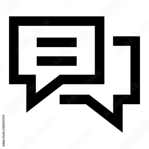 Online chat thick line icon.