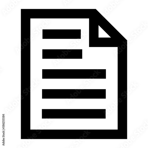 Document line icon.