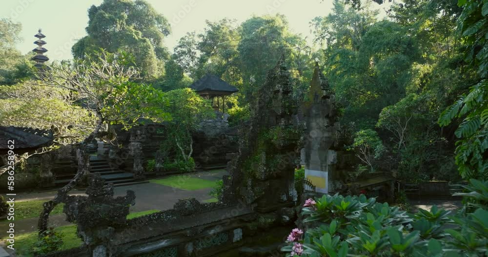Drone view of Bali. Pura Gunung Lebah Hindu Temple Campuhan Ubud Bali Indonesia Drone view of Bali. Pura Gunung Lebah Hindu Temple Campuhan Ubud Bali Indonesia