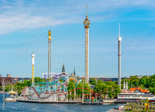 Photography Amusement park (Grona Lund) in Stockholm, Sweden