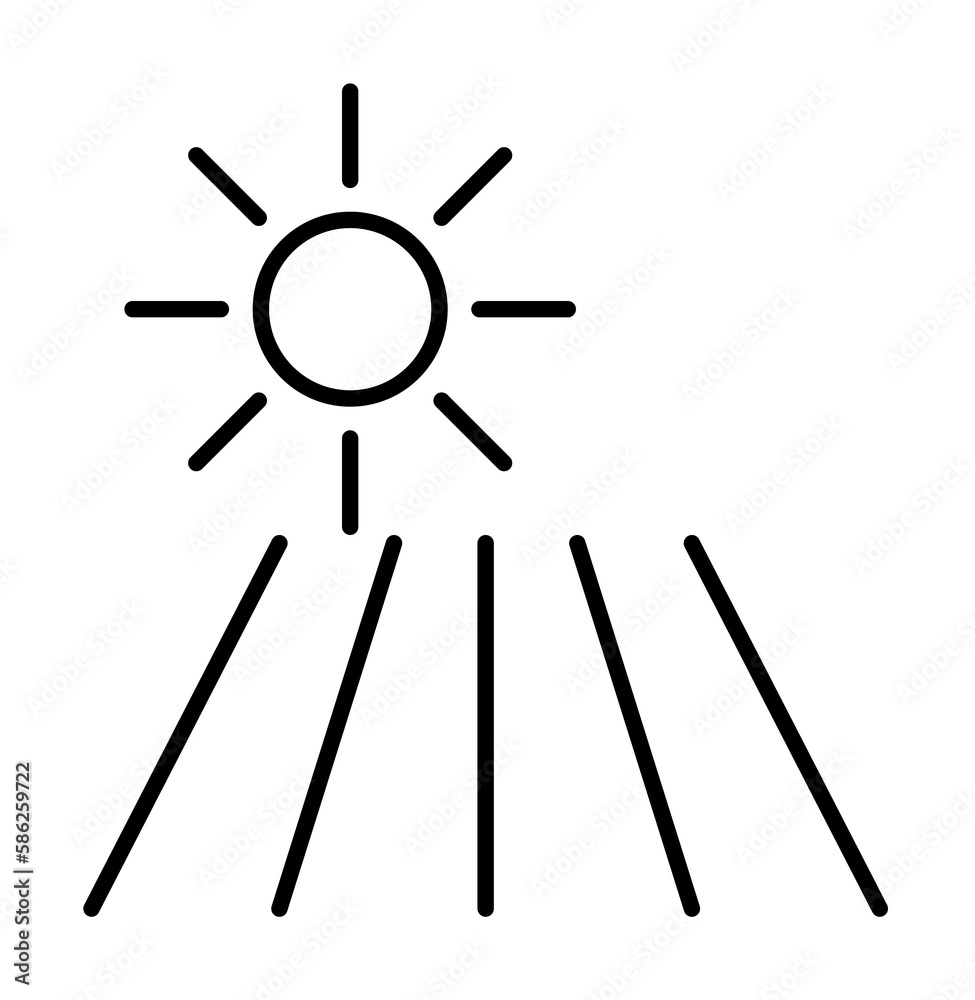 Field under sun outline icon. Element of ecology icon for mobile concept and web apps. Thin line Field under sun can be used for web and mobile on white bakgorund Field under sun outline icon. Element of ecology icon for mobile concept and web apps. Thin line Field under sun can be used for web and mobile on white bakgorund