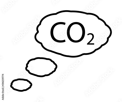 Carbon dioxide outline icon. Element of ecology icon for mobile concept and web apps. Thin line Carbon dioxide can be used for web and mobile on white bakgorund