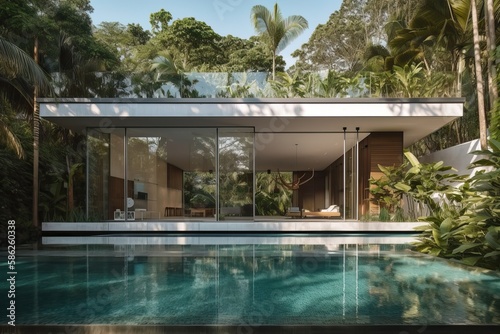 Stunning modern glass house...