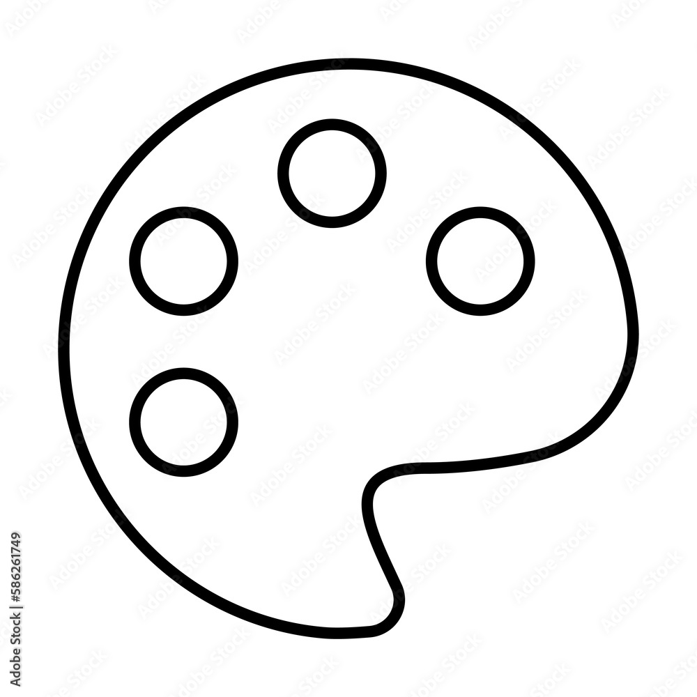 Fototapeta premium Palette sign icon. Element of image sign for mobile concept and web apps illustration. Thin line icon for website design and development, app development. Premium icon