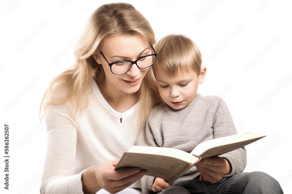parent and child reading book