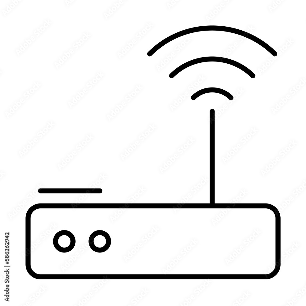 Router, networking icon. Simple line, outline elements of storage and cloud icons for ui and ux, website or mobile application Router, networking icon. Simple line, outline elements of storage and cloud icons for ui and ux, website or mobile application