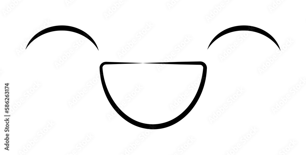 Smile face icon. Element of anime face icon for mobile concept and web apps. Anime Smile face icon can be used for web and mobile