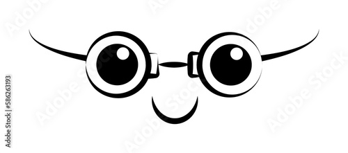 smile glasses face icon. Element of anime face icon for mobile concept and web apps. Anime smile glasses face icon can be used for web and mobile