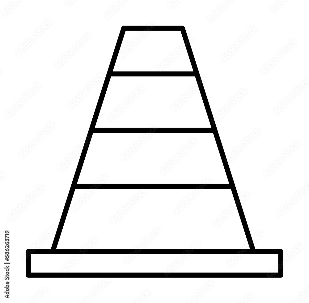 cone. Element of construction icon for mobile concept and web apps. Thin line cone can be used for web and mobile on white bakgorund cone. Element of construction icon for mobile concept and web apps. Thin line cone can be used for web and mobile on white bakgorund