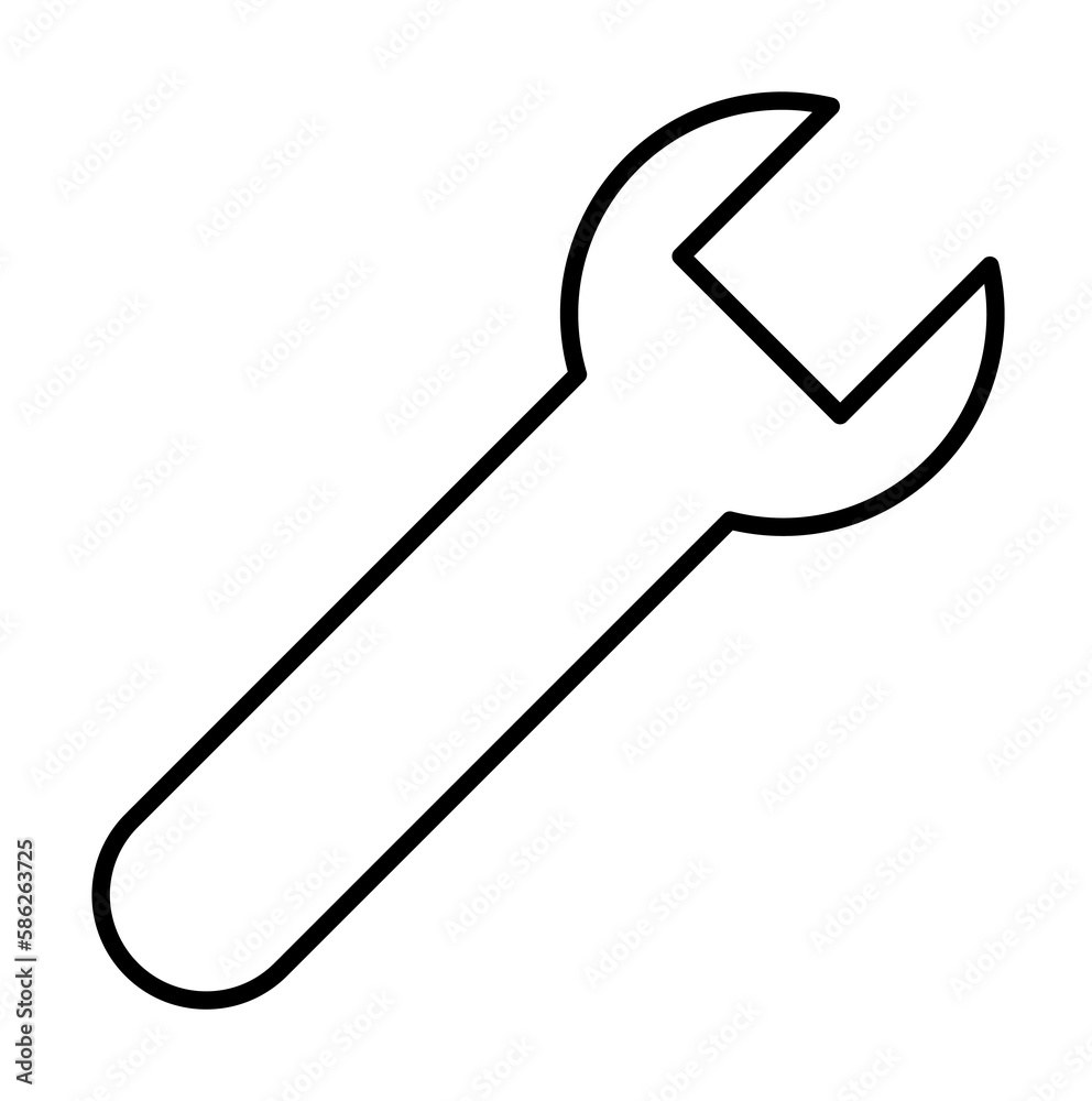 wrench. Element of construction icon for mobile concept and web apps. Thin line wrench can be used for web and mobile on white bakgorund wrench. Element of construction icon for mobile concept and web apps. Thin line wrench can be used for web and mobile on white bakgorund