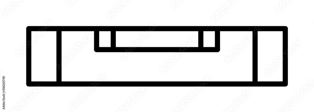 level. Element of construction icon for mobile concept and web apps. Thin line level can be used for web and mobile on white bakgorund
