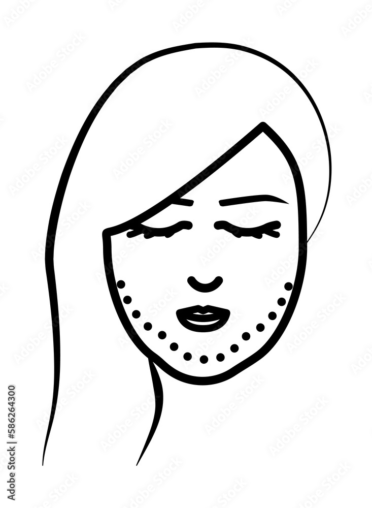 Woman, surgery, jaw icon. Element of anti aging outline icon for mobile concept and web apps. Thin line Woman, surgery, jaw icon can be used for web and mobile