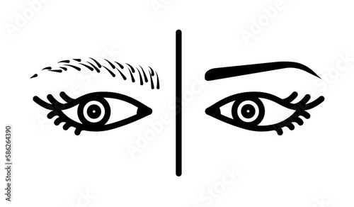 eyebrow, permanent, tattoo icon. Element of anti aging outline icon for mobile concept and web apps. Thin line eyebrow, permanent, tattoo icon can be used for web and mobile