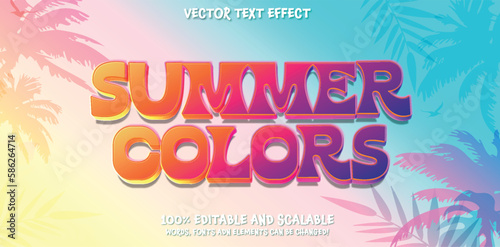 Editable text style effect - Summer Hype text style theme.