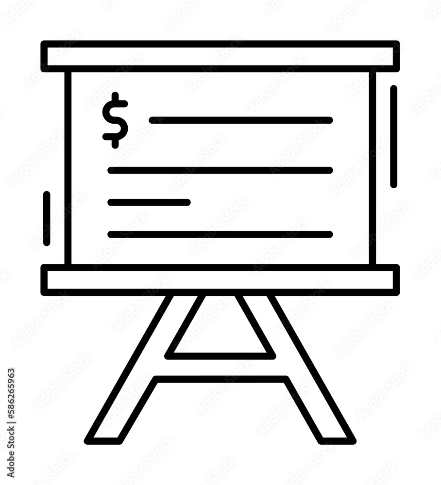 Presentation, finance, banking icon. Simple line, outline elements of business and finance icons for ui and ux, website or mobile application Presentation, finance, banking icon. Simple line, outline elements of business and finance icons for ui and ux, website or mobile application
