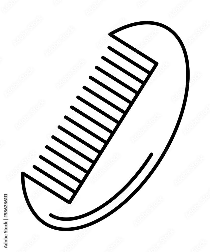 Comb, hair icon. Simple line, outline bathroom icons for ui and ux, website or mobile application