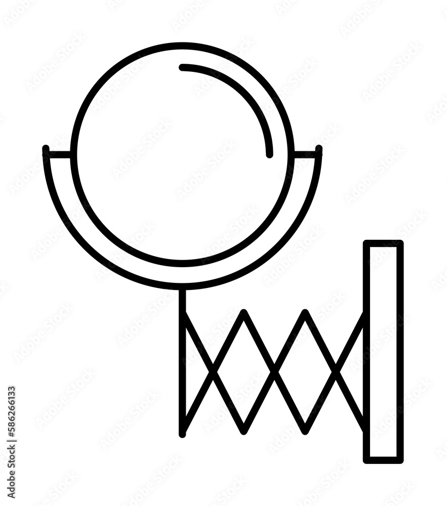 Mirror, glass icon. Simple line, outline bathroom icons for ui and ux, website or mobile application