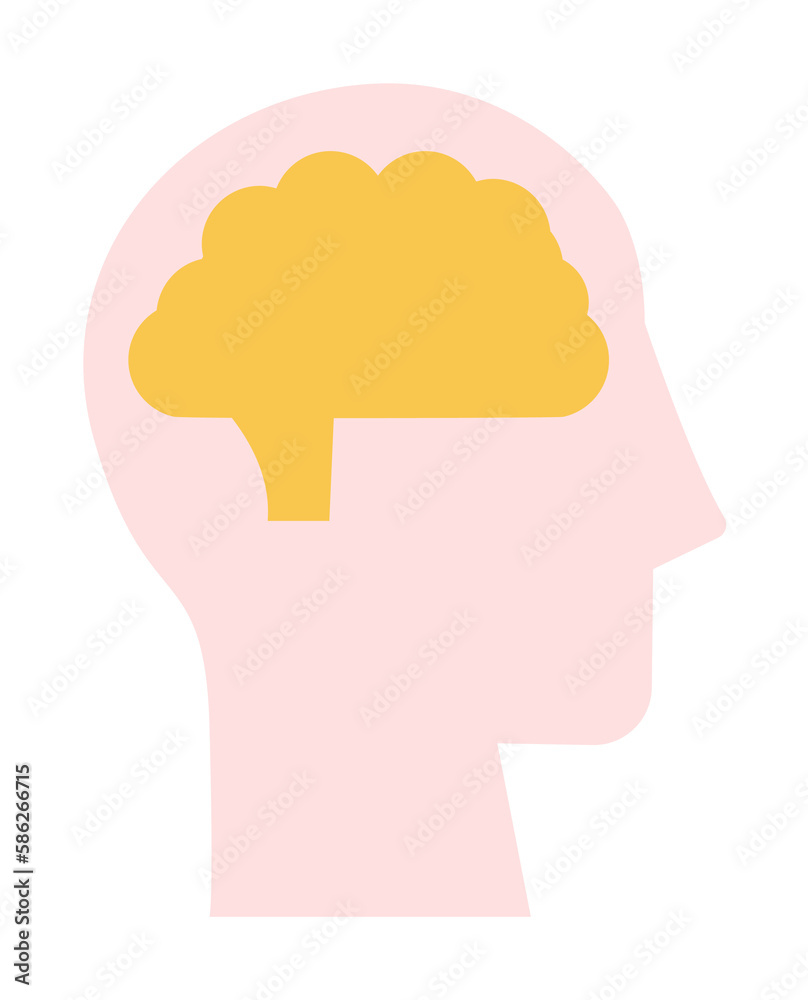 head brain icon. Simple color elements of brain process icons for ui and ux, website or mobile application head brain icon. Simple color elements of brain process icons for ui and ux, website or mobile application