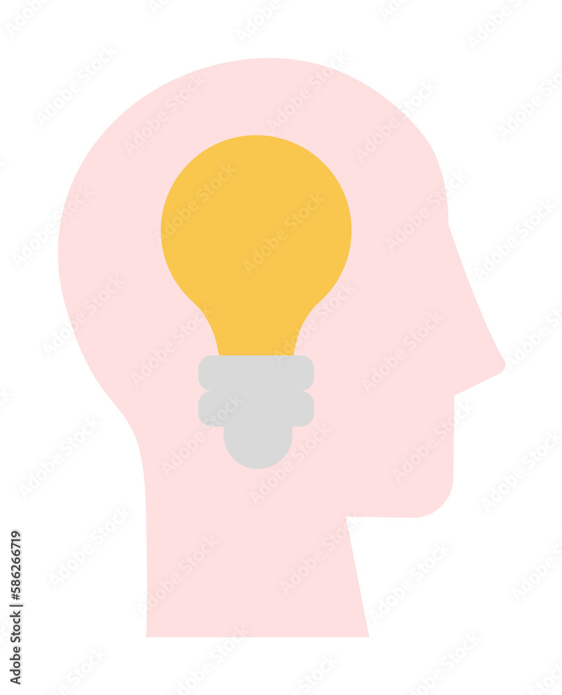 head light bulb icon. Simple color elements of brain process icons for ui and ux, website or mobile application head light bulb icon. Simple color elements of brain process icons for ui and ux, website or mobile application