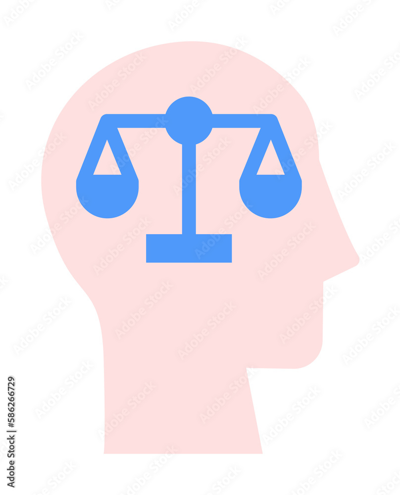 head Libra icon. Simple color elements of brain process icons for ui and ux, website or mobile application head Libra icon. Simple color elements of brain process icons for ui and ux, website or mobile application