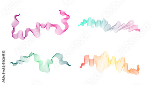 Abstract backdrop with wave gradient lines