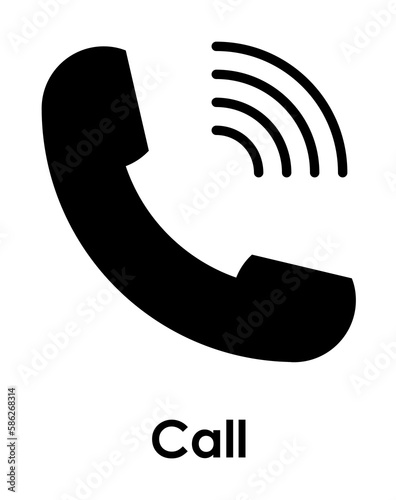 handset, signal, call icon. One of business collection icons for websites, web design, mobile app