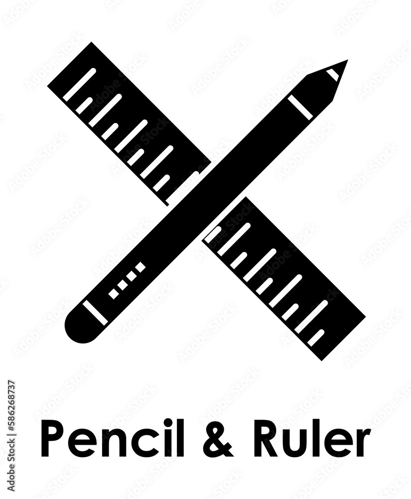 pencil, ruler icon. One of the business collection icons for websites, web design, mobile app pencil, ruler icon. One of the business collection icons for websites, web design, mobile app