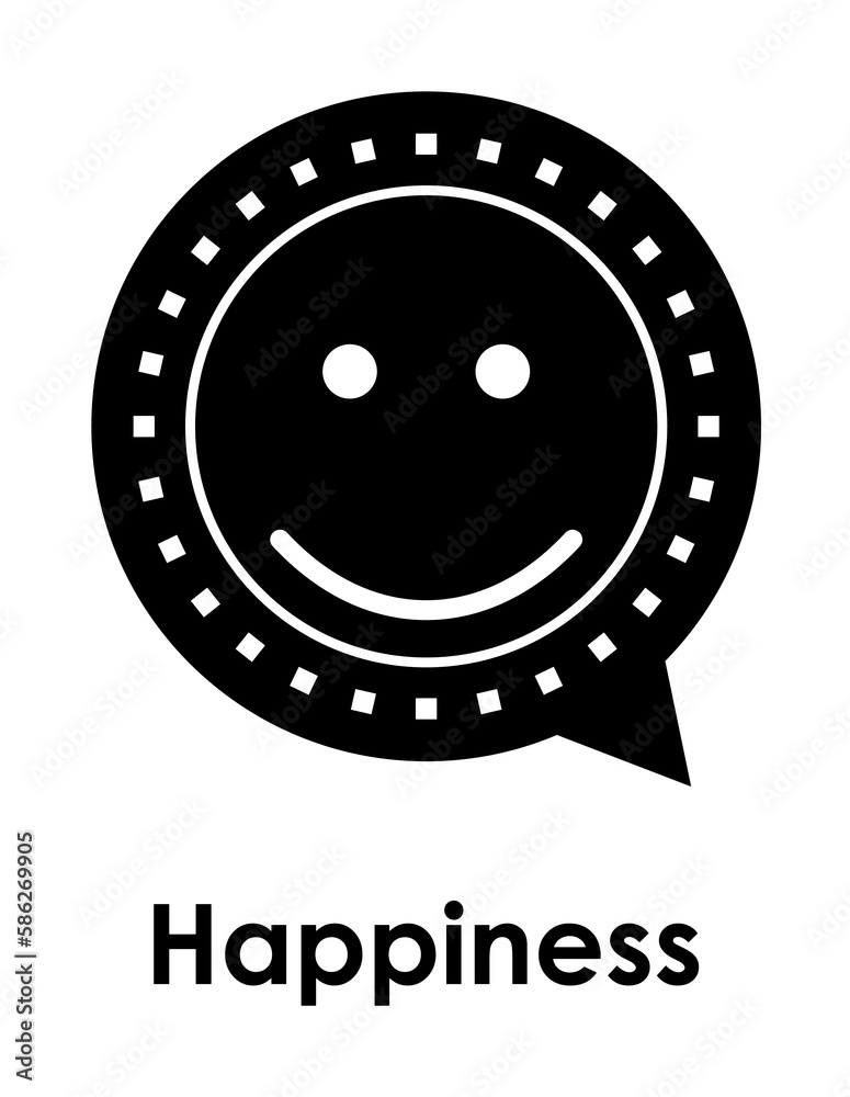 smile, happy, bubble, happiness icon. One of business collection icons for websites, web design, mobile app smile, happy, bubble, happiness icon. One of business collection icons for websites, web design, mobile app