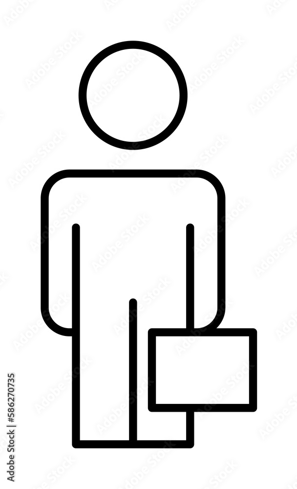 business man with a diplomat line icon. Element of business organisation icon for mobile concept and web apps. Thin line business man icon can be used for web and mobile business man with a diplomat line icon. Element of business organisation icon for mobile concept and web apps. Thin line business man icon can be used for web and mobile