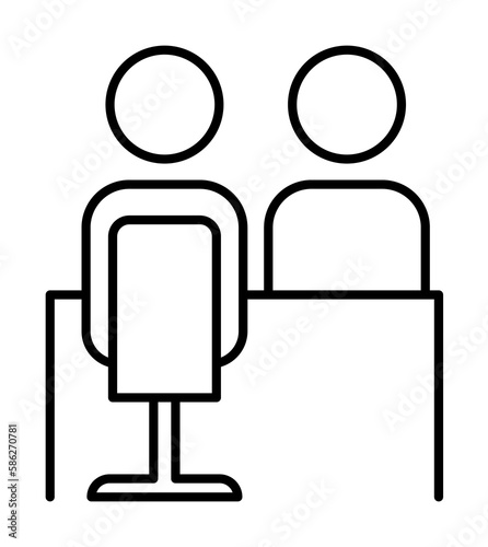 customer acceptance line icon. Element of business organisation icon for mobile concept and web apps. Thin line customer acceptance icon can be used for web and mobile