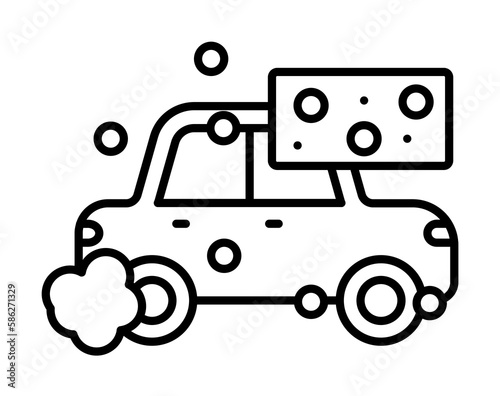 Car sponge carwash icon. Element of car wash icon