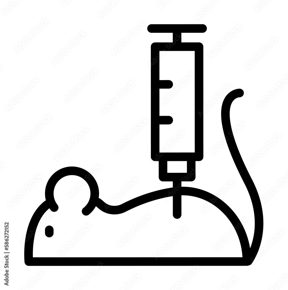 Mouse, injection icon. Simple line, outline elements of stinks icons for ui and ux, website or mobile application Mouse, injection icon. Simple line, outline elements of stinks icons for ui and ux, website or mobile application
