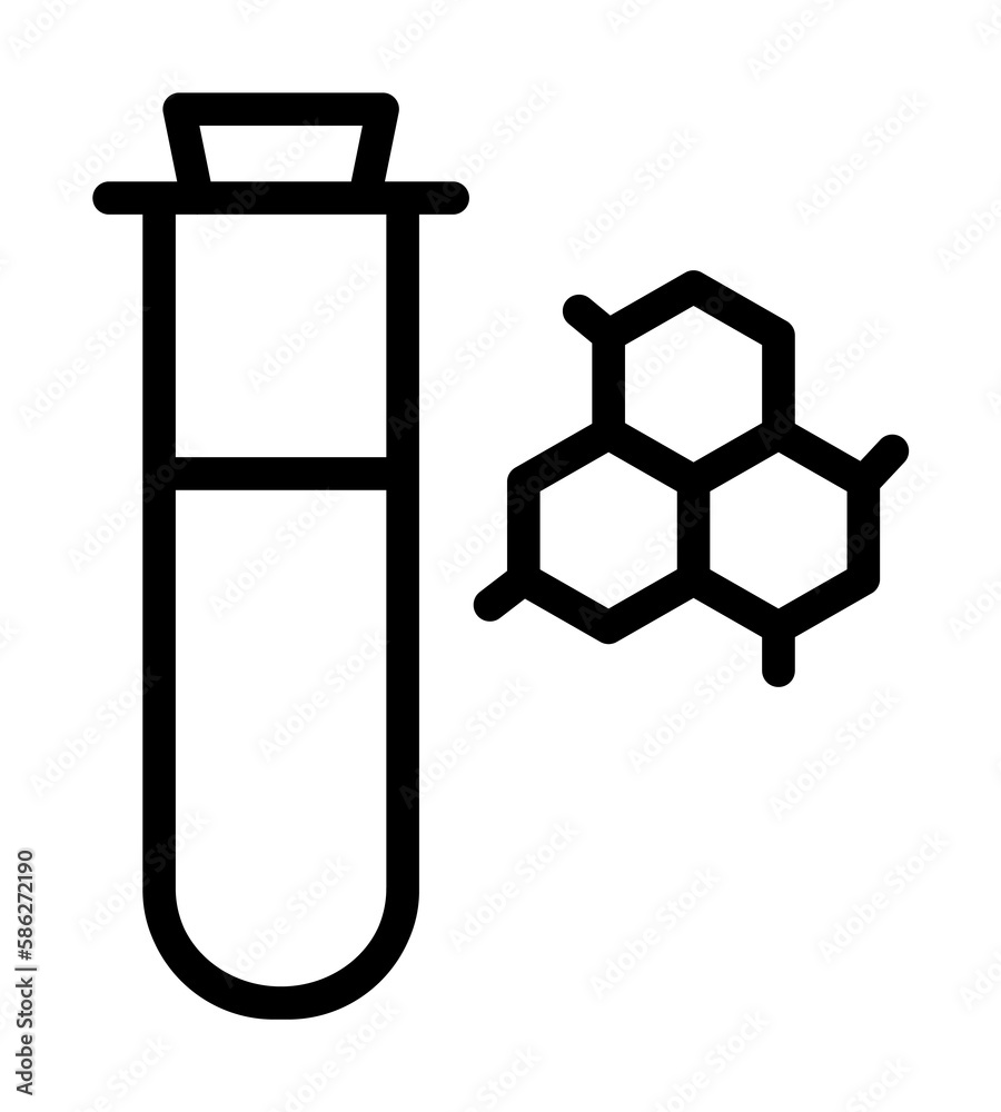 Flask, molecule icon. Simple line, outline elements of stinks icons for ui and ux, website or mobile application Flask, molecule icon. Simple line, outline elements of stinks icons for ui and ux, website or mobile application