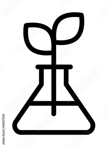 Plant, flask icon. Simple line, outline elements of stinks icons for ui and ux, website or mobile application