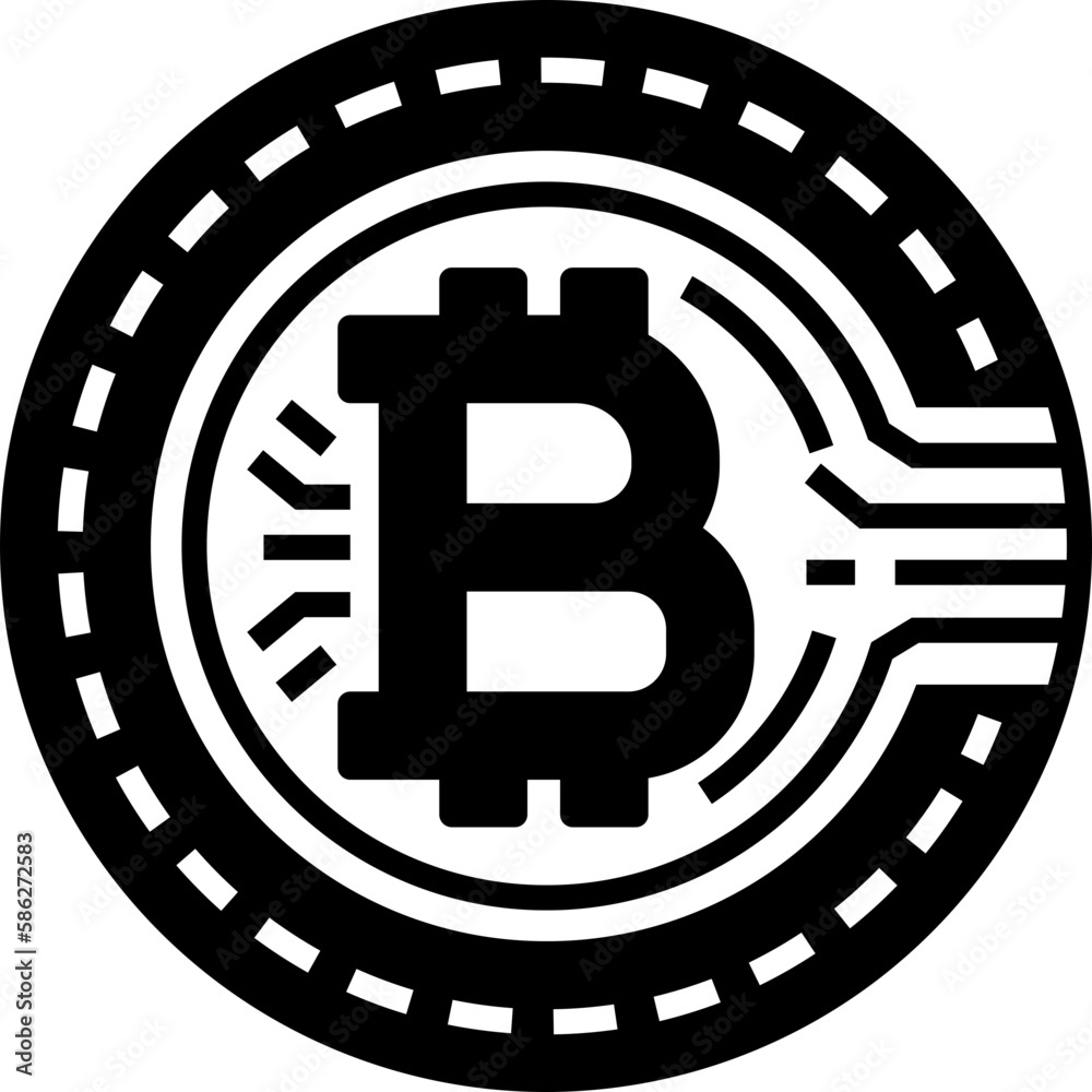 Bitcoin icon. Bitcoin concept icon style Bitcoin icon. Bitcoin concept icon style