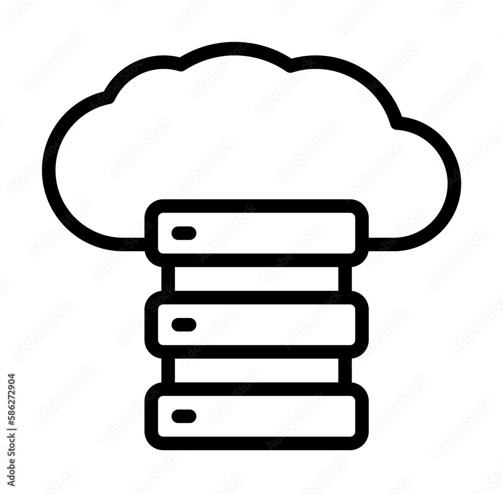 Cloud, data icon. Simple line, outline elements of internet storage icons for ui and ux, website or mobile application Cloud, data icon. Simple line, outline elements of internet storage icons for ui and ux, website or mobile application