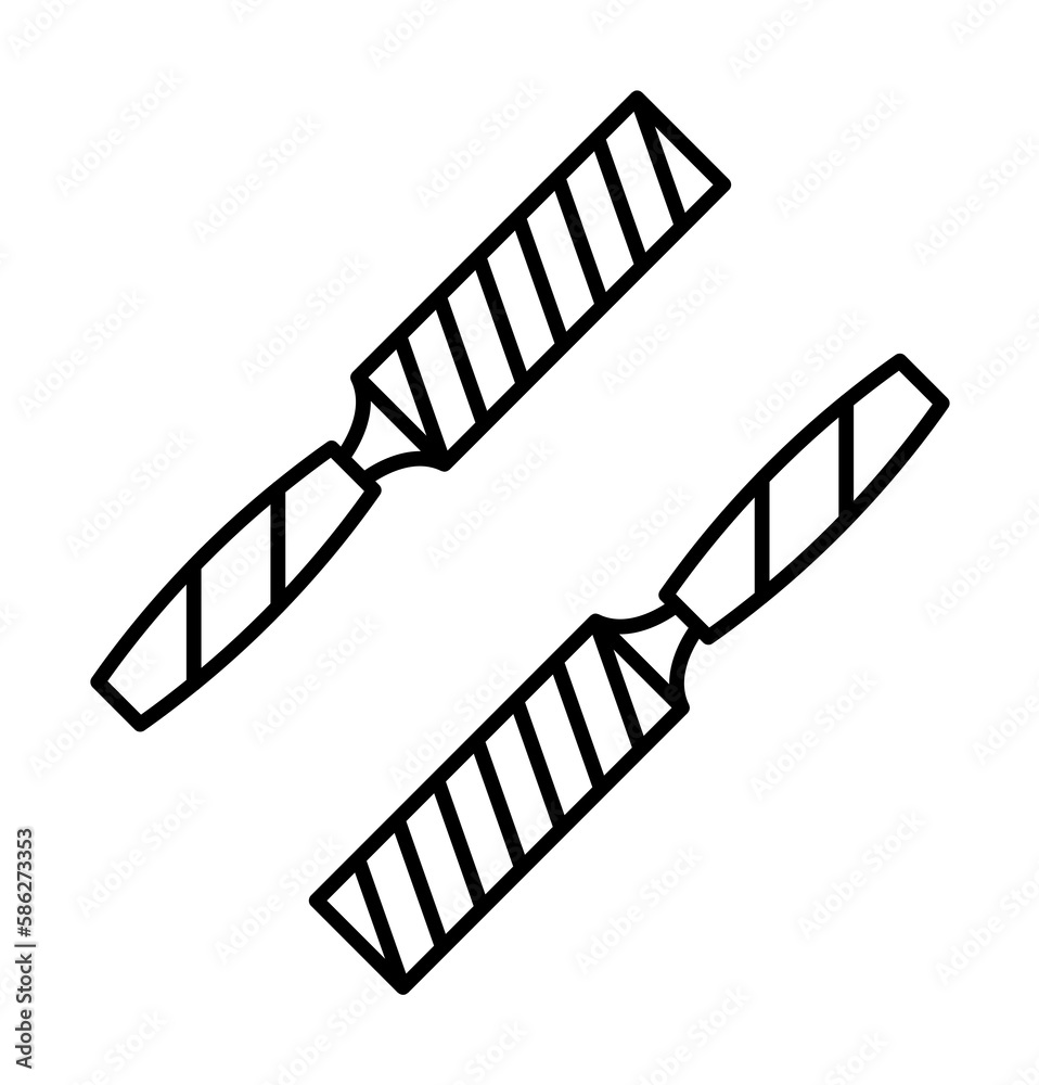 Rasp icon. Simple line, outline elements of construction tool icons for ui and ux, website or mobile application Rasp icon. Simple line, outline elements of construction tool icons for ui and ux, website or mobile application