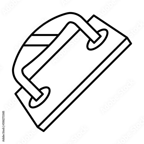 Plastering trowel icon. Simple line, outline elements of construction tool icons for ui and ux, website or mobile application