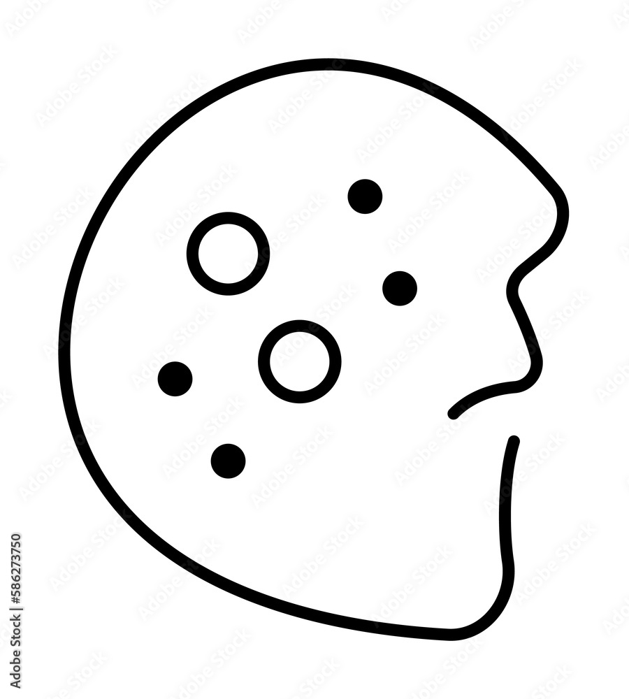 Fototapeta premium acne, disease, face icon. Element of disease icon. Thin line icon for website design and development, app development. Premium icon