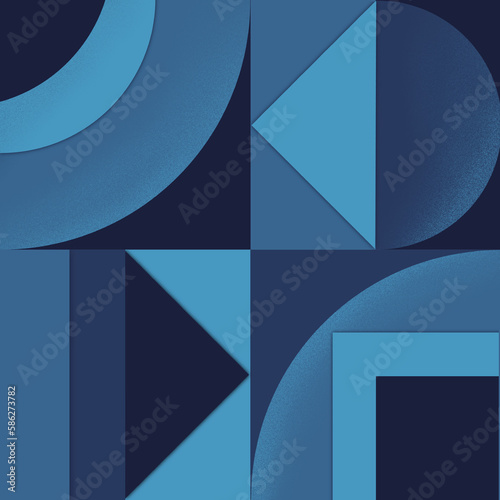Blue Geometric Shapes
