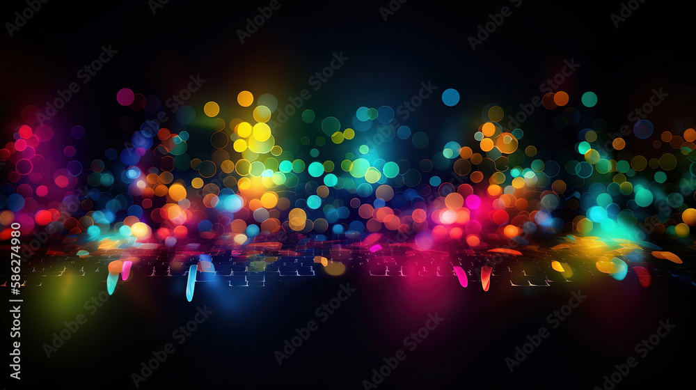 Colorful lights background. Generative Ai