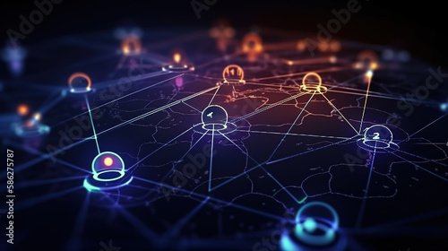 Worldwide communication concept. Generative Ai