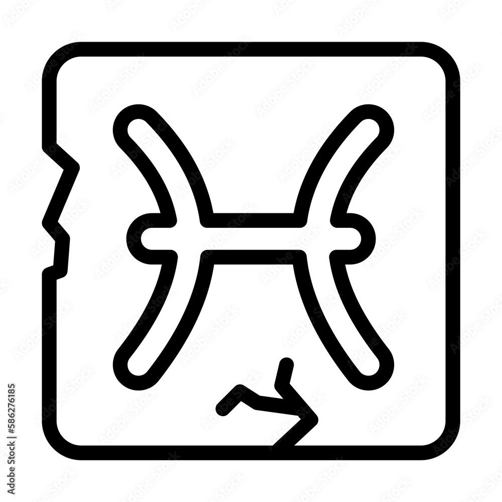 Zodiac Pisces icon. Simple line, outline elements of esoteric icons for ui and ux, website or mobile application Zodiac Pisces icon. Simple line, outline elements of esoteric icons for ui and ux, website or mobile application