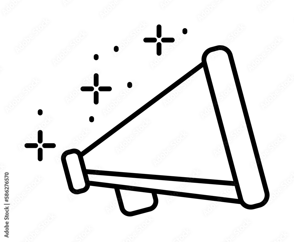 Fame megaphone icon. Element of famous Fame megaphone icon. Element of famous
