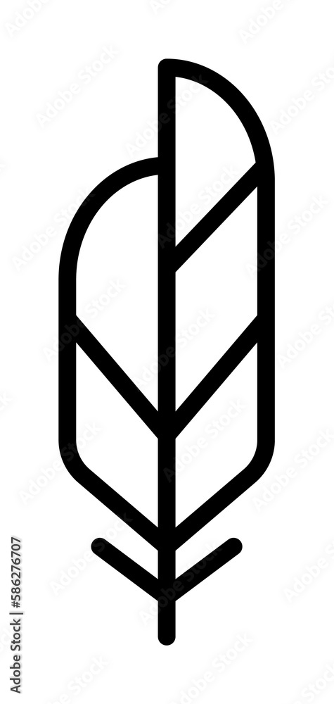 Wing bird icon. Simple line, outline elements of feather icons for ui and ux, website or mobile application Wing bird icon. Simple line, outline elements of feather icons for ui and ux, website or mobile application