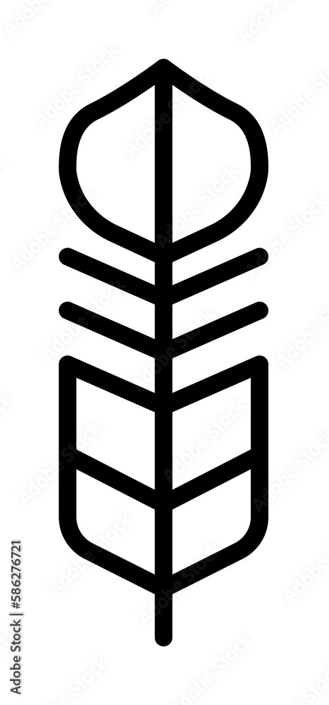 Wing bird icon. Simple line, outline elements of feather icons for ui and ux, website or mobile application