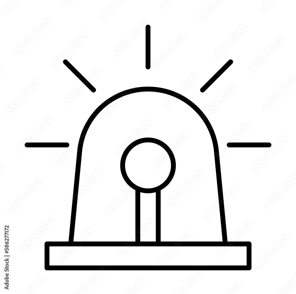 Siren, firefighter icon. Element of firefighter icon. Thin line icon for website design and development, app development