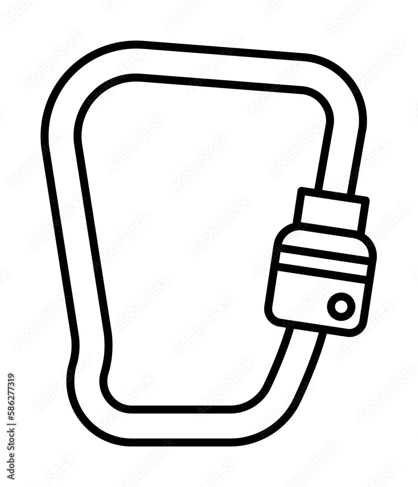 Carabineer, firefighter icon. Element of firefighter icon. Thin line icon for website design and development, app development Carabineer, firefighter icon. Element of firefighter icon. Thin line icon for website design and development, app development