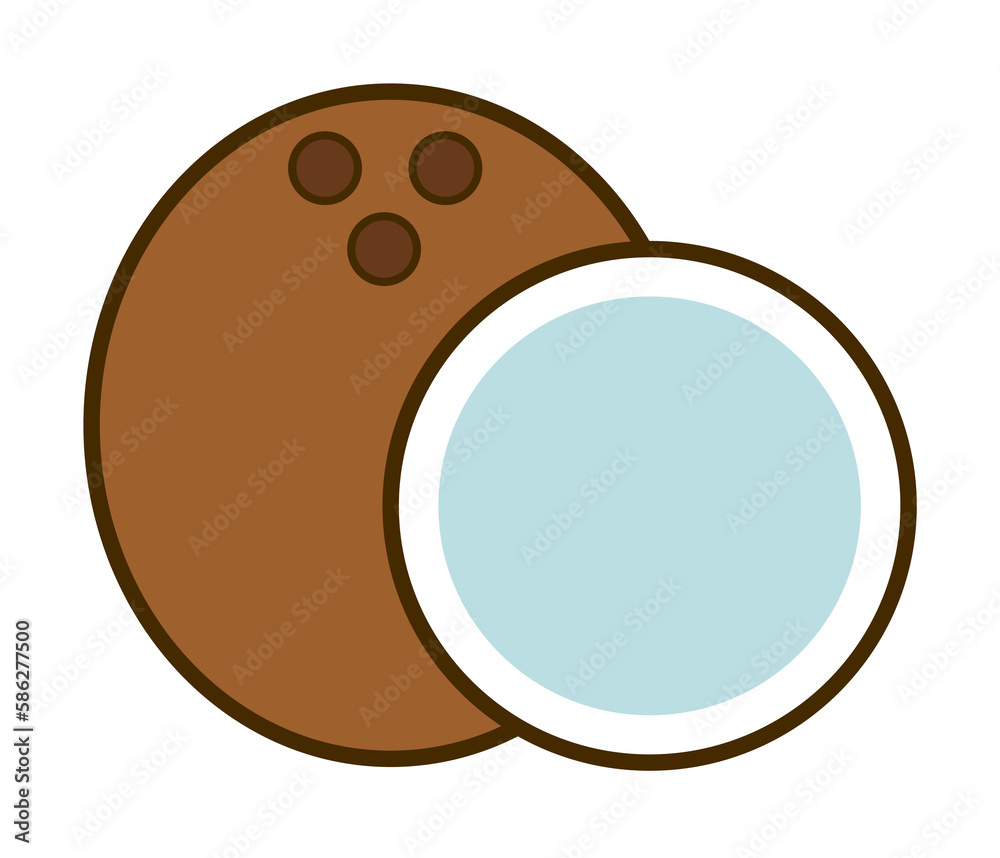 coconut colored icon. Element of fruits and vegetables icon for mobile concept and web apps. Colored coconut icon can be used for web and mobile. Premium icon coconut colored icon. Element of fruits and vegetables icon for mobile concept and web apps. Colored coconut icon can be used for web and mobile. Premium icon