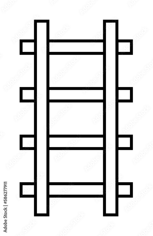Rail icon. Element of global logistics icon for mobile concept and web apps. Thin line Rail icon can be used for web and mobile Rail icon. Element of global logistics icon for mobile concept and web apps. Thin line Rail icon can be used for web and mobile